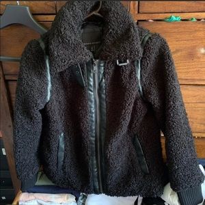 Brand new Never worn Petite Sherpa bomber jacket